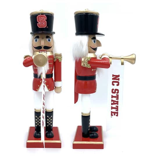 14" College Bugler Nutcracker By Santasworkshop in Nc State | 14.25" x 4" x 6.5" | Michaels®